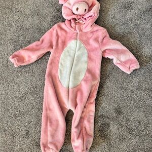 Cozy Pink Piglet Kids Footie Pajamas